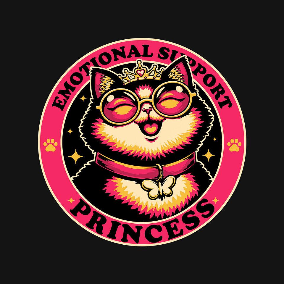 TeeFury: Dungeon Emotional Support Cat Princess