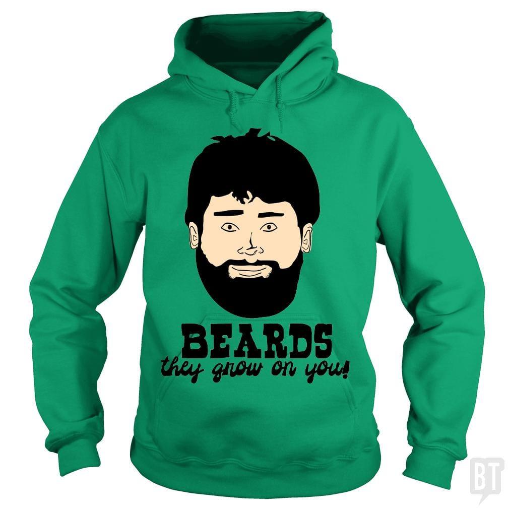 BustedTees: Beards: They Grow On You! Hoodie