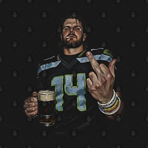 Graphic for Humor Middle Finge  Sam darnold Vintage White 90s