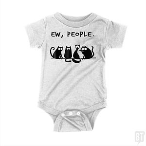 Graphic for Funny Cat Ew, People Baby One-Piece