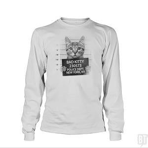 Graphic for Funny Cute Bad Kitty Cat Long Sleeve