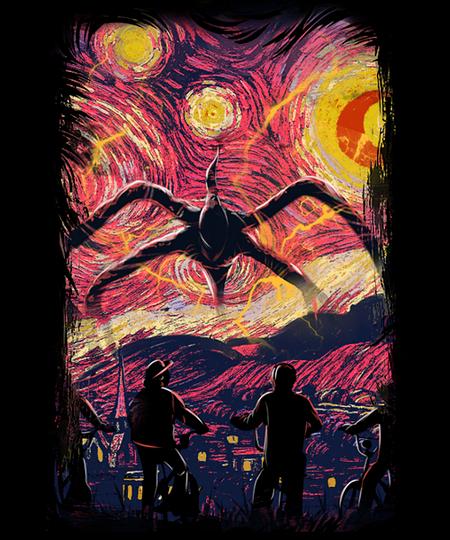 Qwertee: Monster in starry night