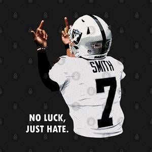 Graphic for Geno Smith Stand on Business Middle Finger No Luck Just Hate Raiders Football  Vintage Style