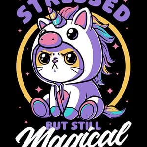 Graphic for Stressed Cute Cat Unicorn