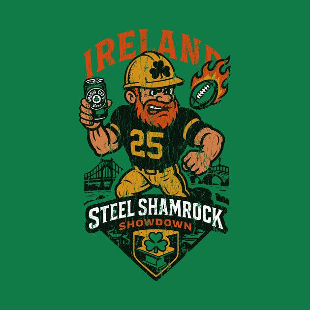 TeePublic: Shamrock Showdown: Pittsburgh x Dublin 2025 Football