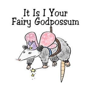 Graphic for It Is I Your Fairy Godpossum Cute Fairy God Possum lts-d