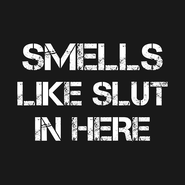 TeePublic: Smells Like Slut In Here funny, gift idea, funny saying