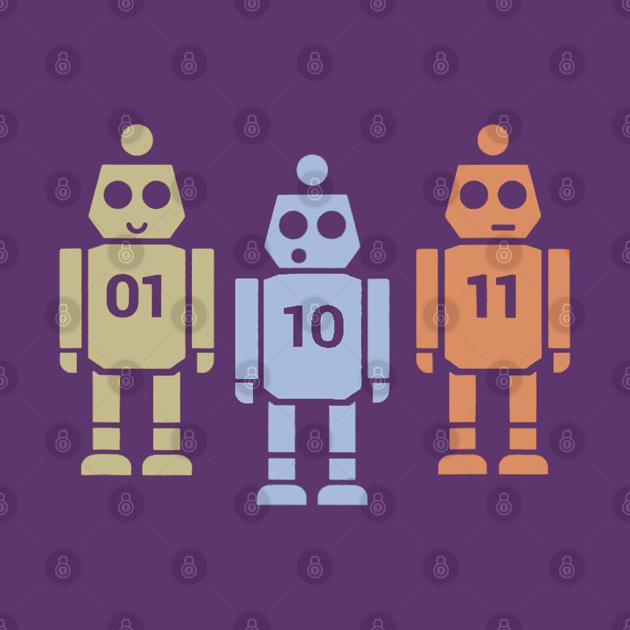 TeePublic: Funny programmer robot design 01 10 11 Christian Hubicki Survivor robot