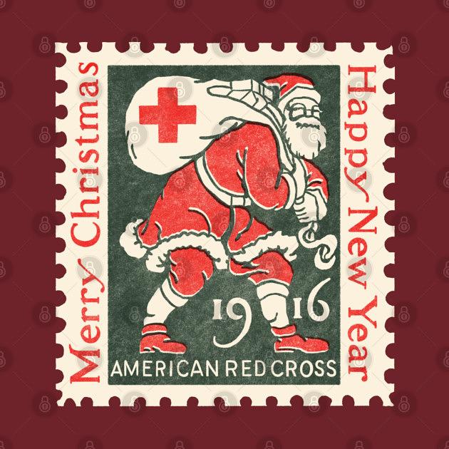 TeePublic: Classic Christmas Stamp 1916