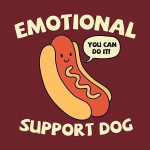 Graphic for Emotional Support Dog Hot Dog