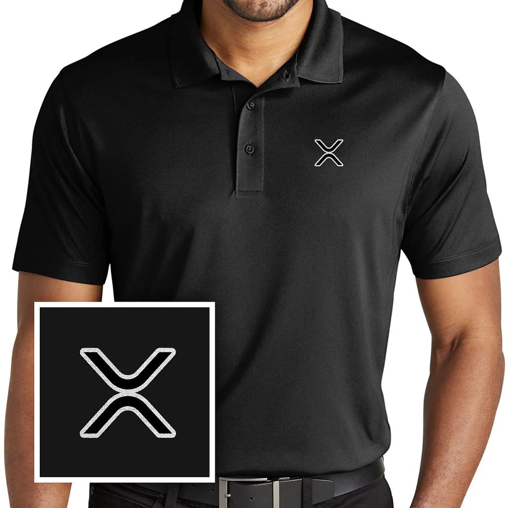 BustedTees: XRP Logo Polo Shirt