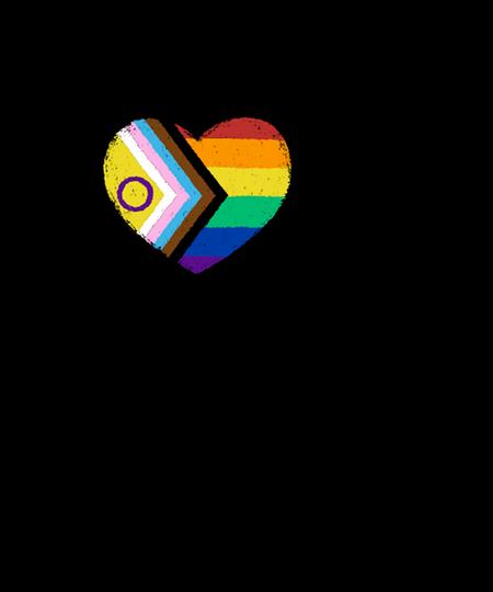 Qwertee: Progress Pride Flag Heart