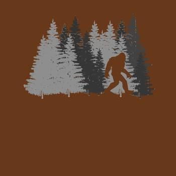 BustedTees: Funny Bigfoot In Forest Hoodie