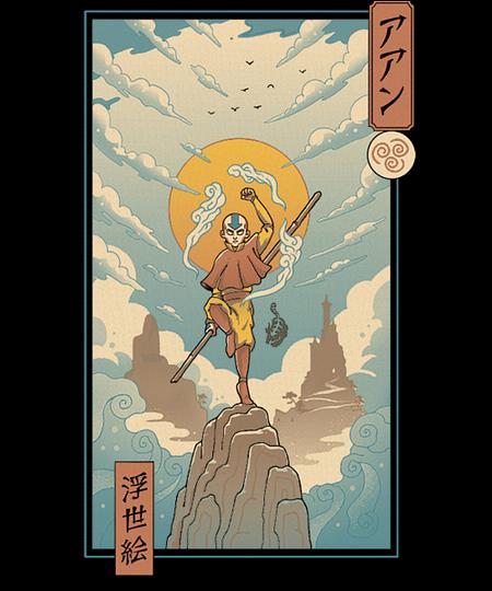 Qwertee: Air Nomad Ukiyo-e