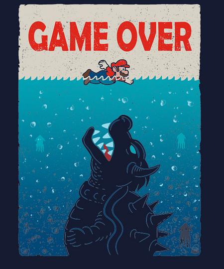Qwertee: Game Over - Ocean Attack