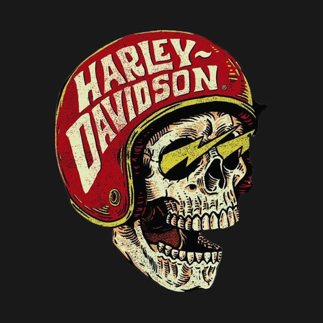 TeePublic: Harley Davidson Skull