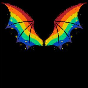 Graphic for Rainbow Pride Bat Wings
