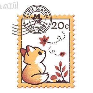 Graphic for Fall Postage Stamp