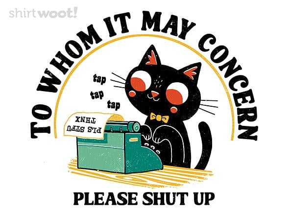 Woot!: To Whom It May Concern