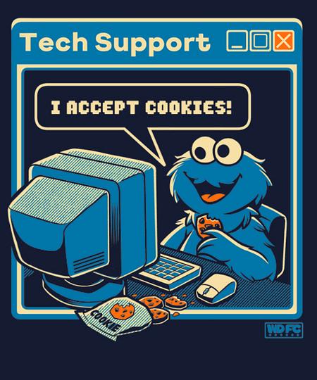 Qwertee: Tech Support I Accept Cookies