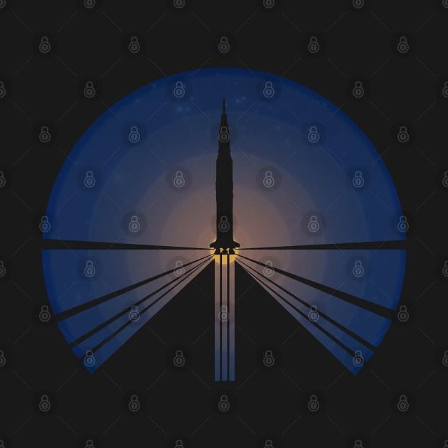 TeePublic: Saturn V Retro Apollo 11 Design