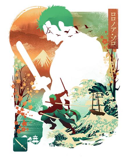 Qwertee: Ukiyo Master Swordman