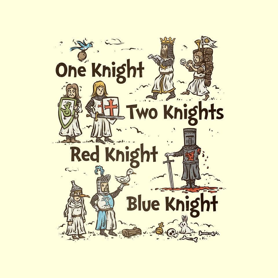TeeFury: Red Knight Blue Knight