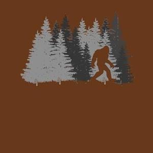Graphic for Funny Bigfoot In Forest Hoodie