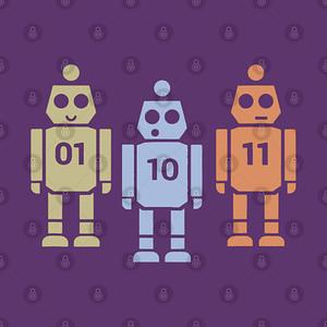 Graphic for Funny programmer robot design 01 10 11 Christian Hubicki Survivor robot