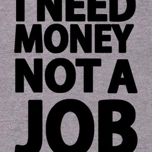 Graphic for I need money not a job