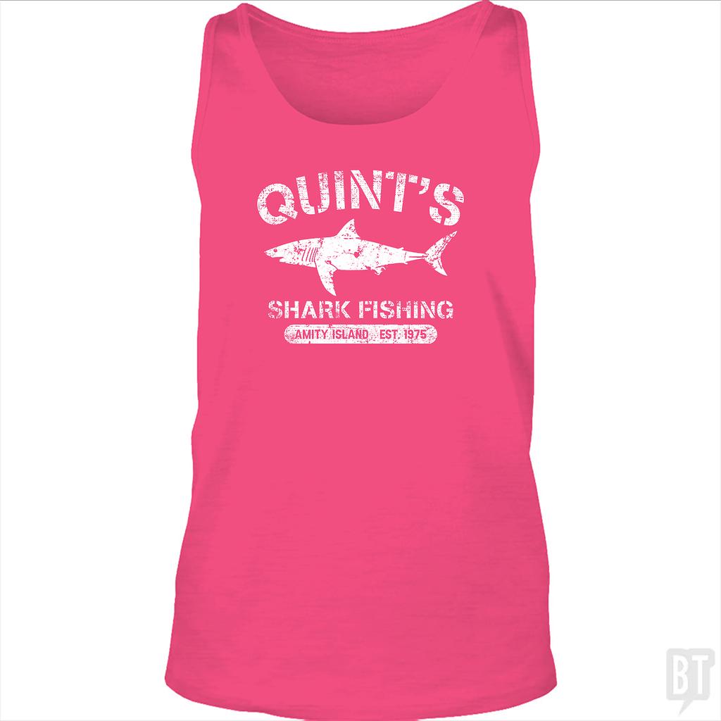 BustedTees: Quint's Shark Fishing Tank Top