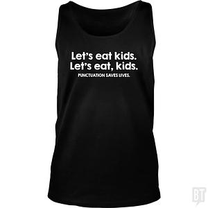 Graphic for Punctuation Saves Lives Tank Top