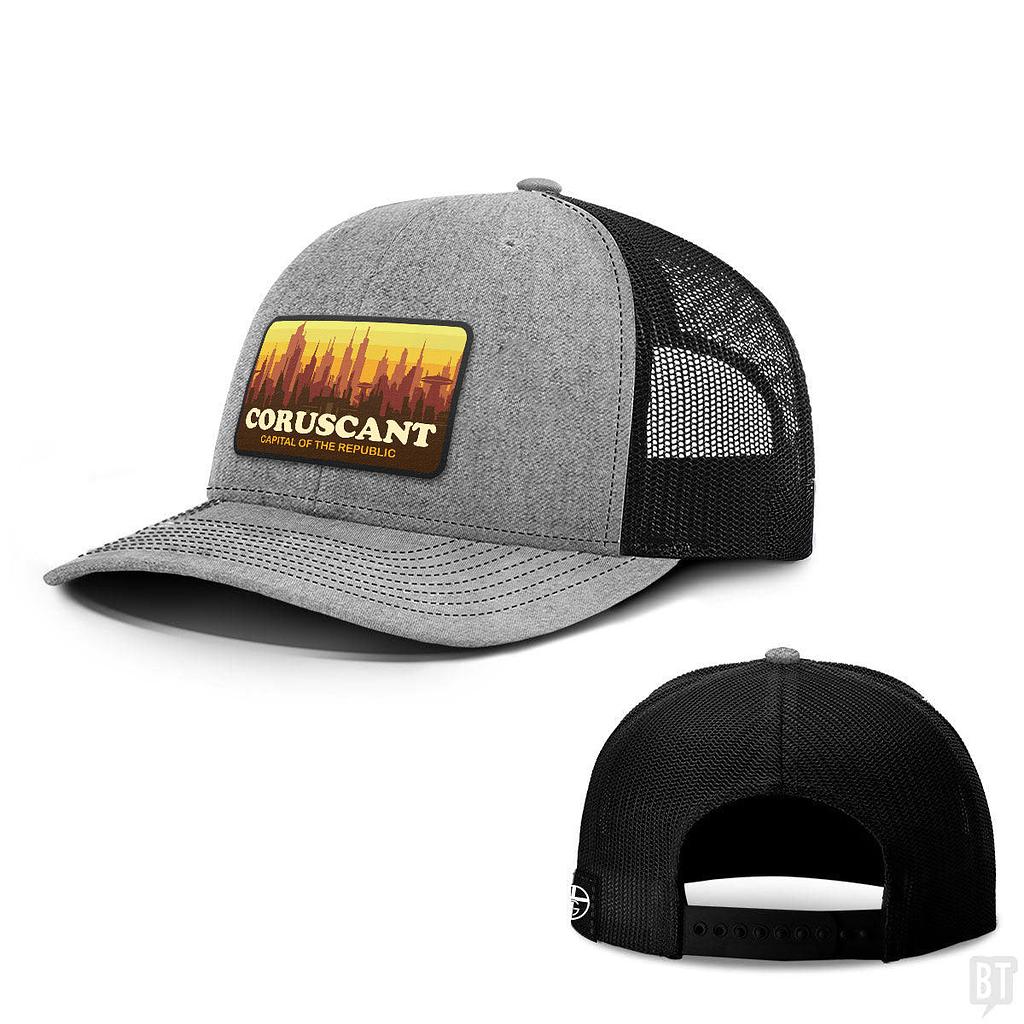 BustedTees: Coruscant Capital Of The Republic Patch Hats