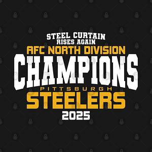 Graphic for Steelers AFC North Champs 2025