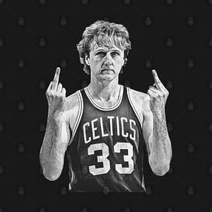 Graphic for RETRO MIDDLE FINGER LARRY BIRD