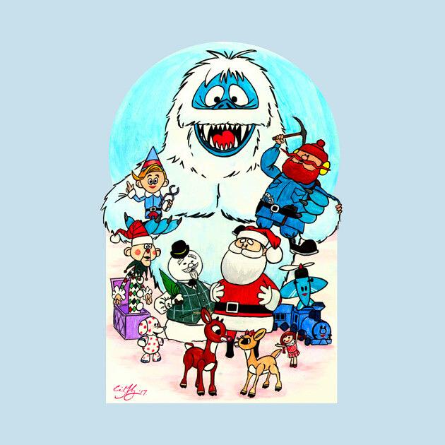 TeePublic: Rudolph the Red Nosed Reindeer Family Portrait