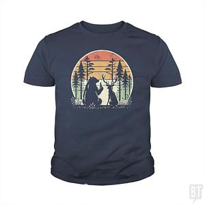 Graphic for Bear And Deer Share A Beer Kids Shirt