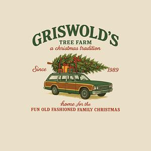 Graphic for Griswold Christmas Tree Farm Since 1989 Retro Christmas Movie