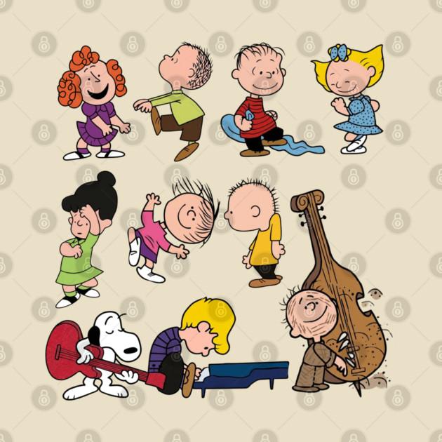 TeePublic: Snoopy and The Peanuts Gang, Rockin out to 'Linus and 'lucy