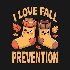 Graphic for I Love Fall Prevention Awareness Rehab Physical Therapist