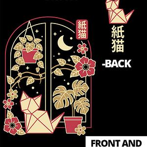 Graphic for Origami cat at window