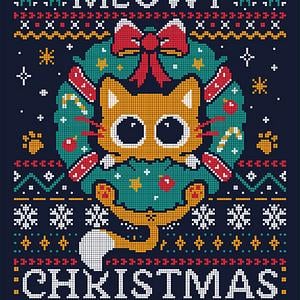 Graphic for Meowy Christmas Cat