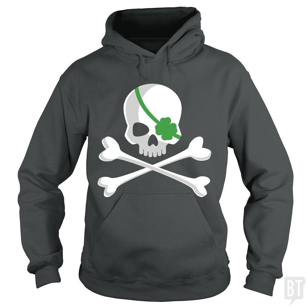 BustedTees: Irish Pirate Hoodie