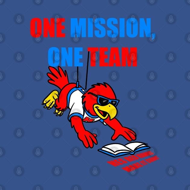 TeePublic: One Team, One Mission HES RedHawks