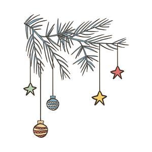 Graphic for Classic Christmas: Retro Ornament Branch