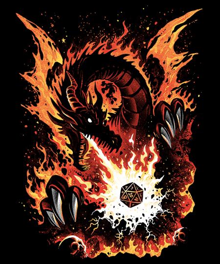 Qwertee: Fiery Red Dragon