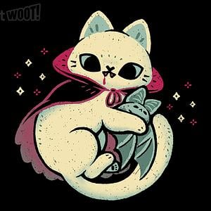 Graphic for Cute Vampire Cat Bites Bat