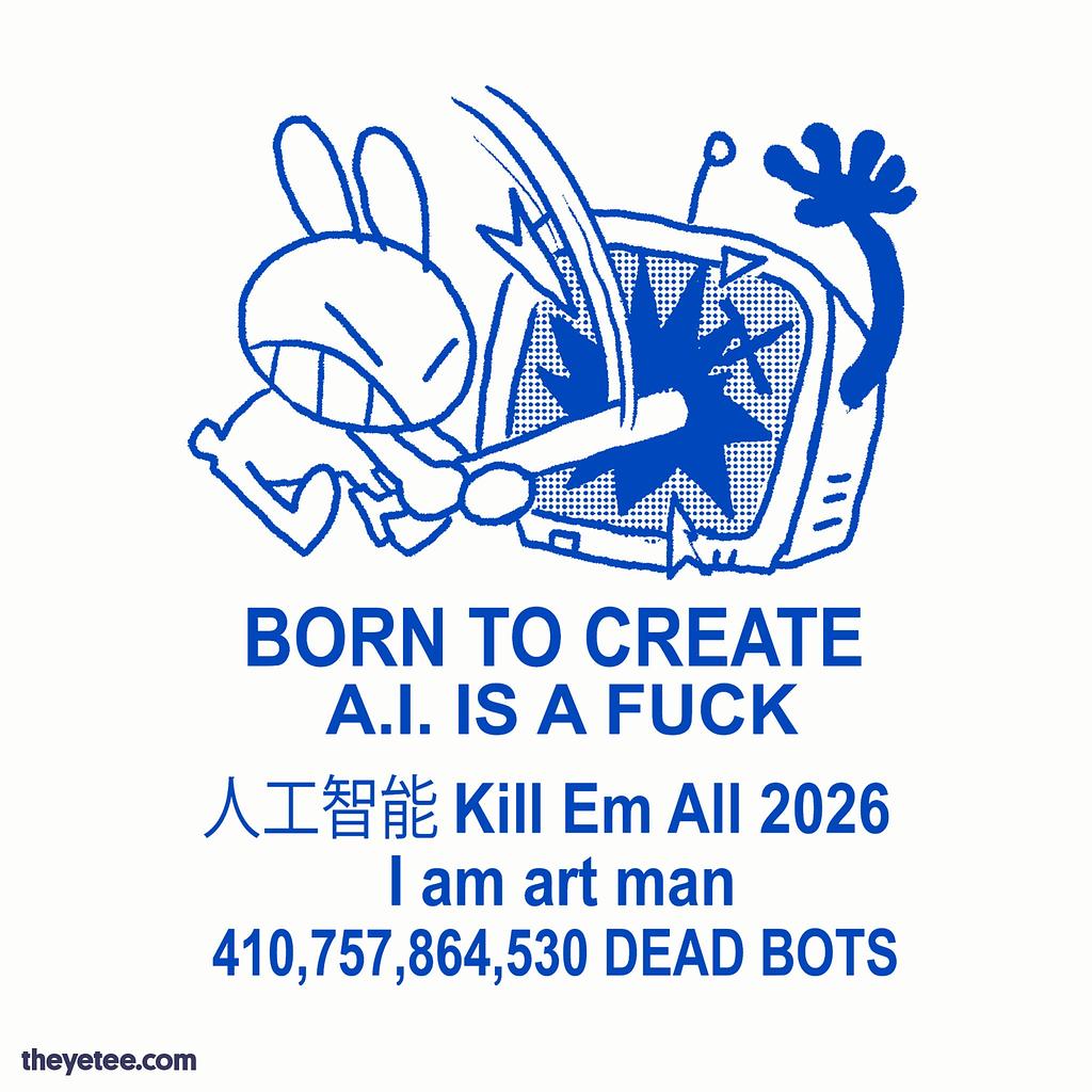 The Yetee: Born to Create - Anti AI Art | I Am Art Man | No AI