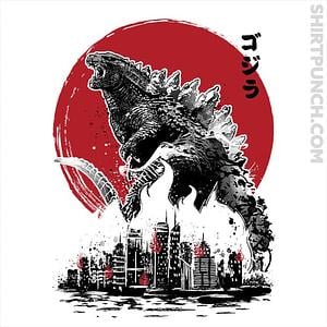 Graphic for Gojira Attack Sumi-e