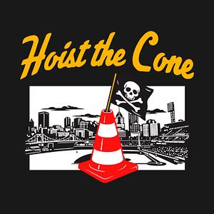 Graphic for Hoist The Cone - Pittsburgh Pirates - Jolly Roger - Pittsburgh Skyline